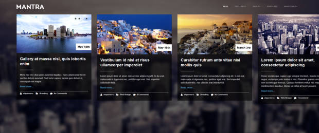 Mantra WordPress Theme Blog Page