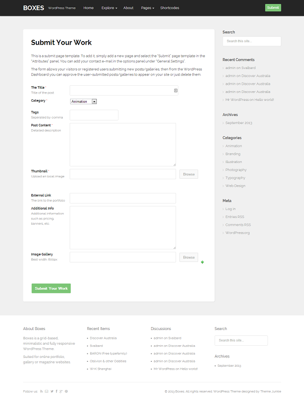 Boxes WP Theme - Guest Post Submission Form Boxes WP Theme - Guest Post Submission Form