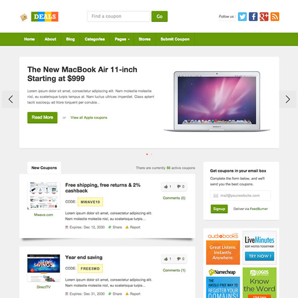 Deals Premium WordPress Theme