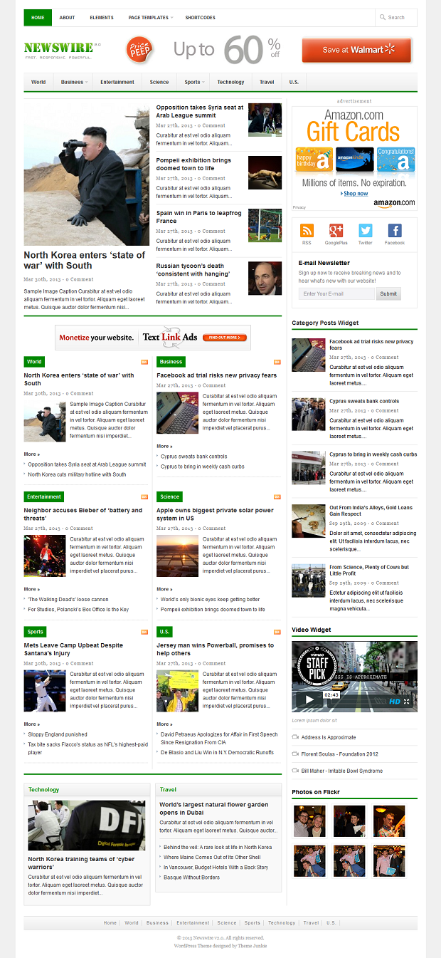 Newswire - Premium WordPress template by Theme Junkie
