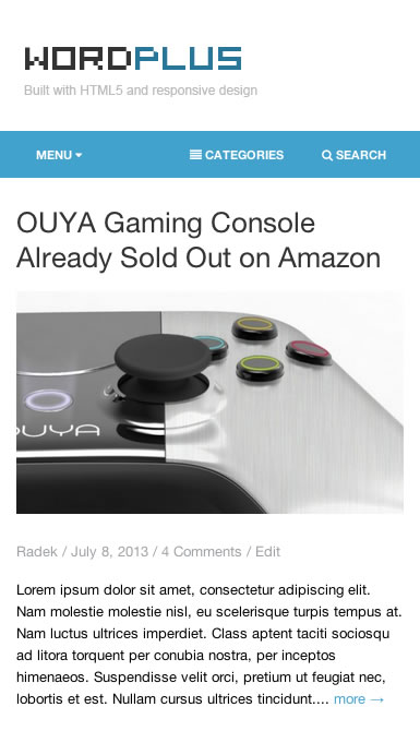 WordPlus - Premium WordPresslooks great on mobile devices WordPlus - Premium WordPress template by Theme Junkie