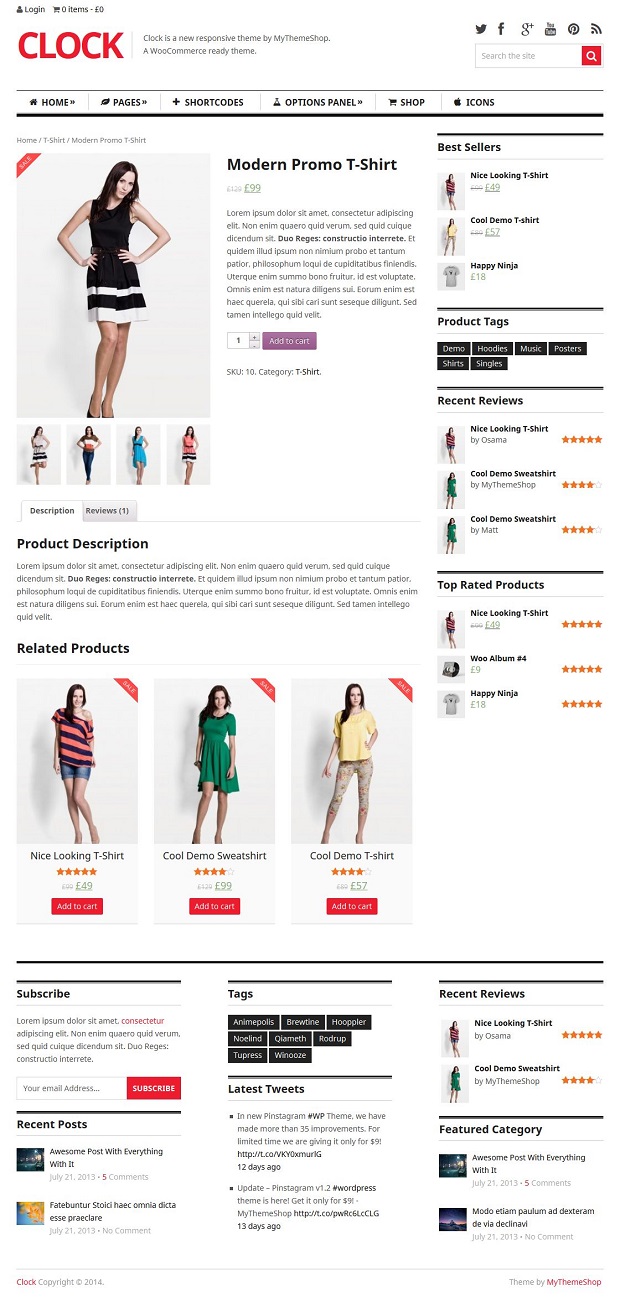Clock - WooCommerce-ready WordPress Theme