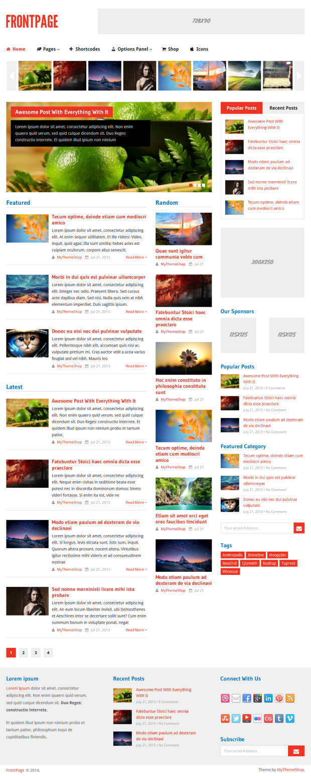 Frontpage WordPress Theme - WooCommerce-ready