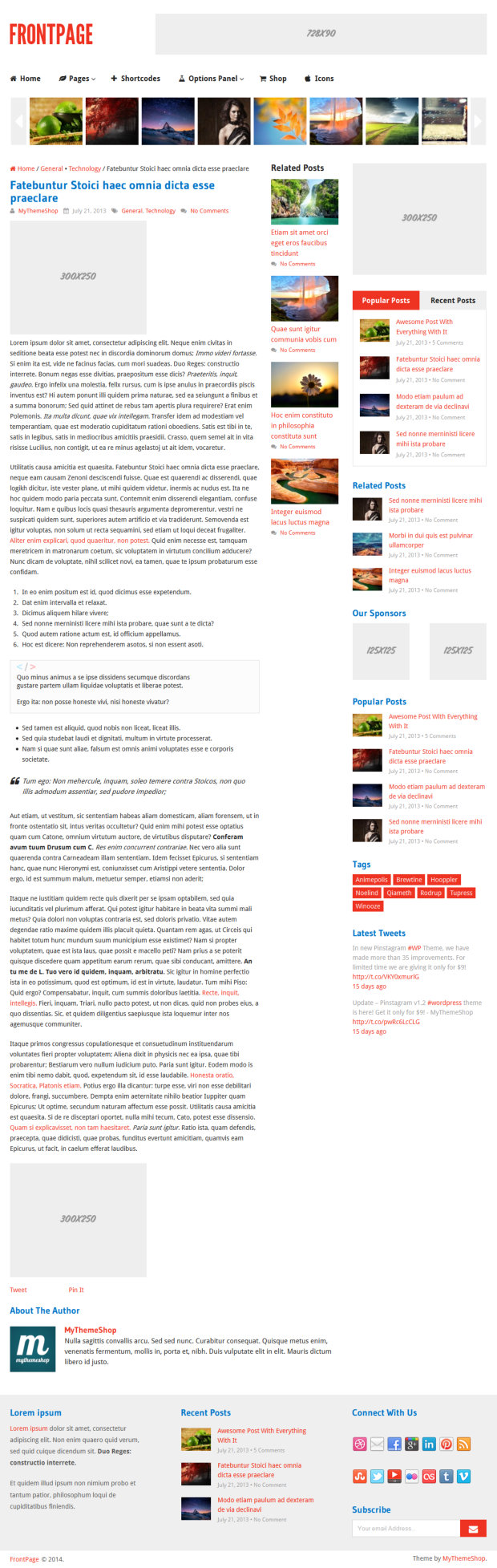Frontpage WordPress Theme - WooCommerce-ready
