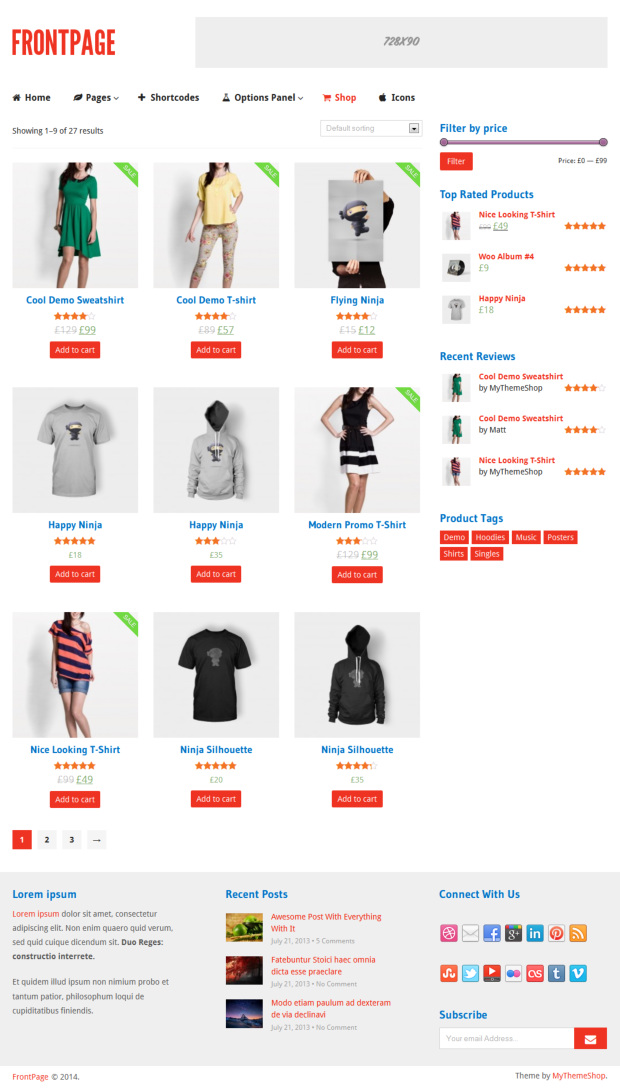 Frontpage WordPress Theme - WooCommerce-ready