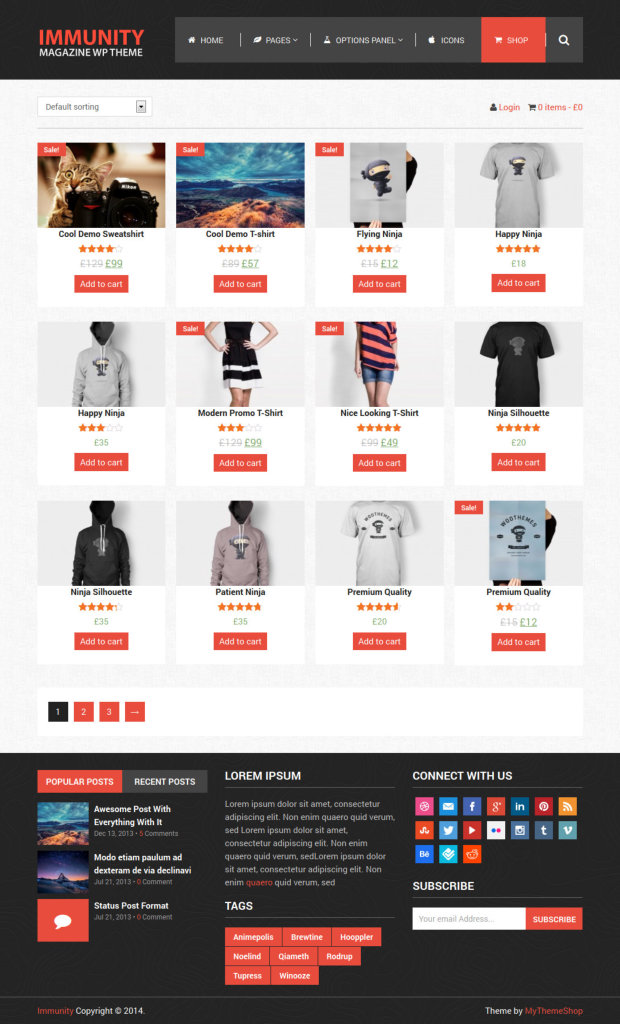 Immunity WordPress Theme - WooCommerce-ready