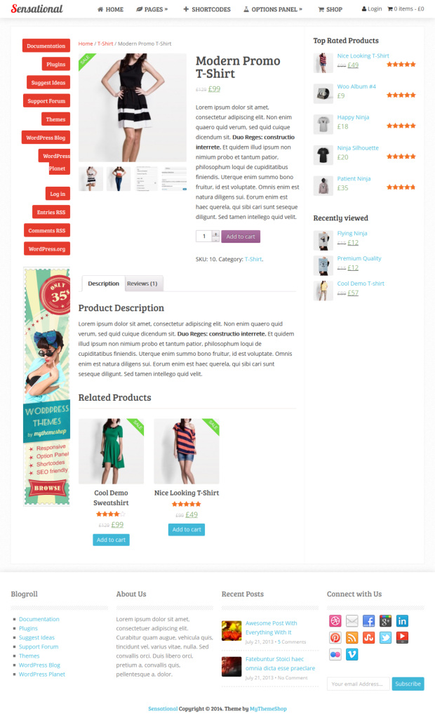 Sensational Premium WordPress Theme - WooCommerce-ready