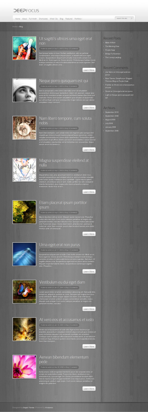 DeepFocus WordPress Theme Blog Page Template DeepFocus WordPress Theme Blog Page Template
