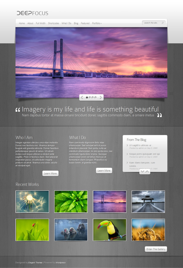 DeepFocus WordPress Theme Home Page DeepFocus WordPress Theme Home Page