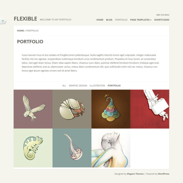 Flexible WordPress Theme Portfolio Template