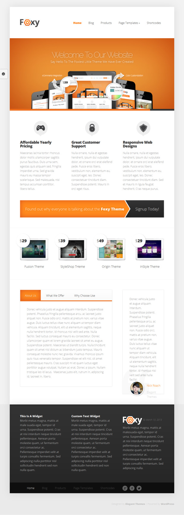 Foxy WordPress eCommerce Theme Home Page Foxy WordPress eCommerce Theme Home Page