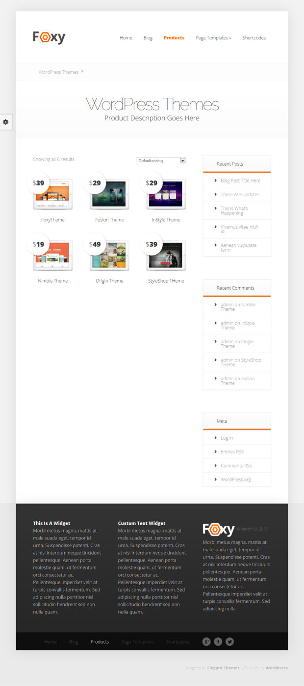 Foxy WordPress eCommerce Theme Shop Template Foxy WordPress eCommerce Theme Shop Template
