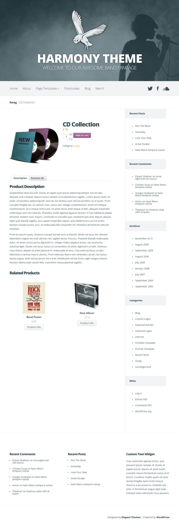 Harmony WordPress eCommerce Theme Product Page Template Harmony WordPress eCommerce Theme Product Page Template