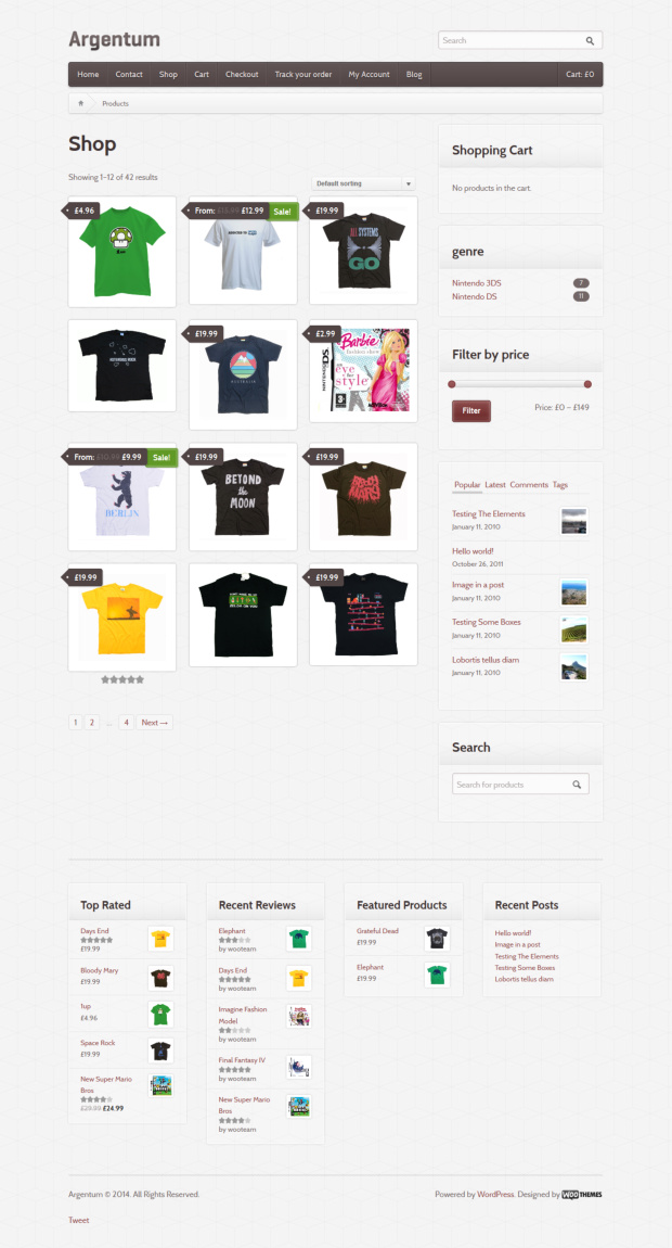 Argentum WooCommerce WordPress Theme Shop Template