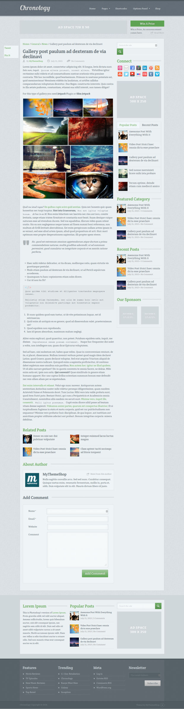 Chronology WordPress theme - WooCommerce ready - Blog Post Chronology WordPress theme - WooCommerce ready - Blog Post