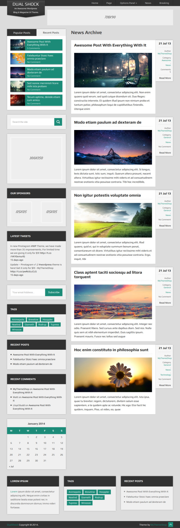 DualShock Free WordPress Theme Archive Page DualShock Free WordPress Theme Archive Page