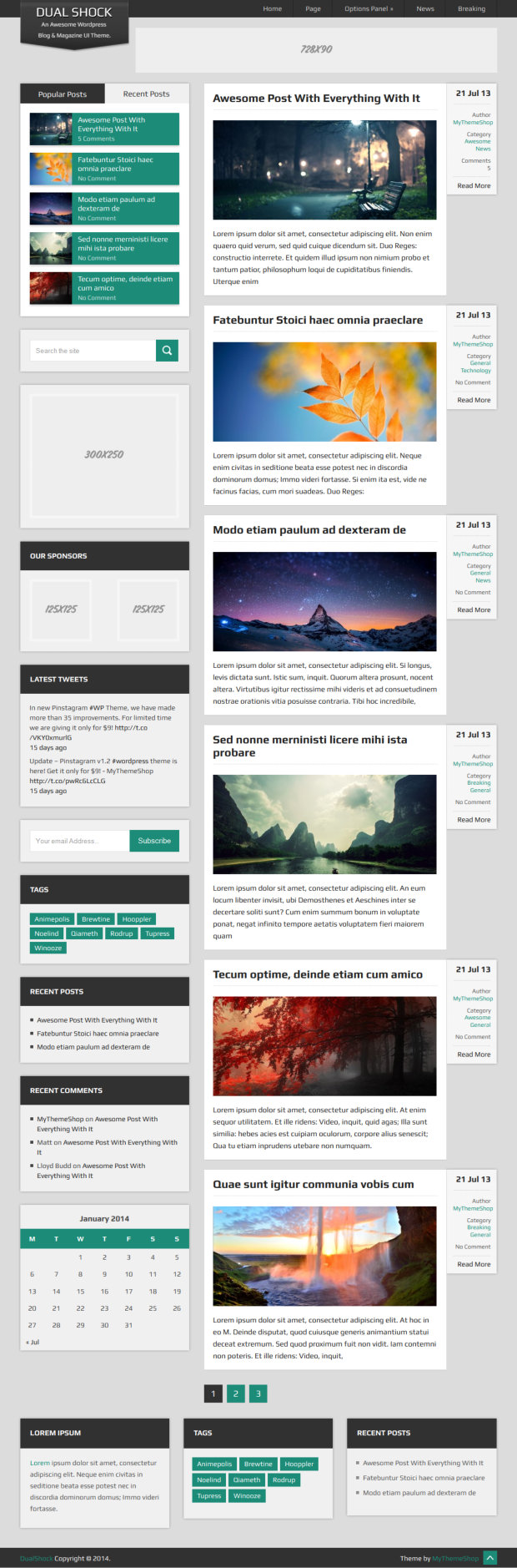 DualShock Free WordPress Theme Home Page DualShock Free WordPress Theme Home Page