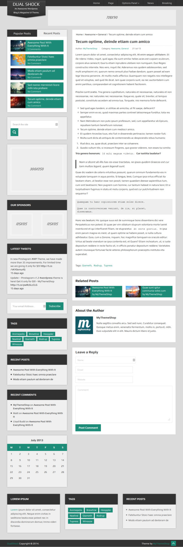 DualShock Free WordPress Theme Blog Post DualShock Free WordPress Theme Blog Post