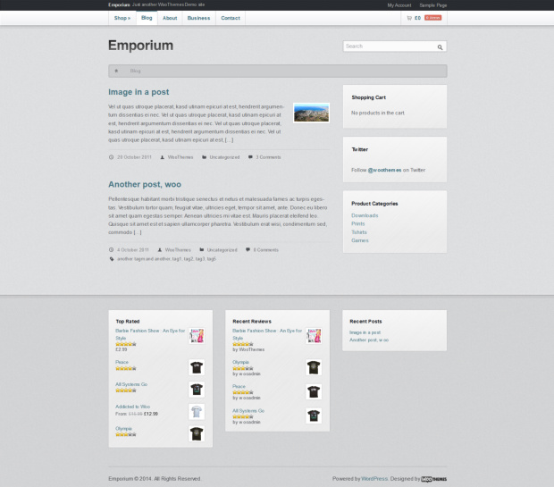Emporium WooCommerce WordPress Theme Blog Page Template Emporium WooCommerce WordPress Theme Blog Page Template