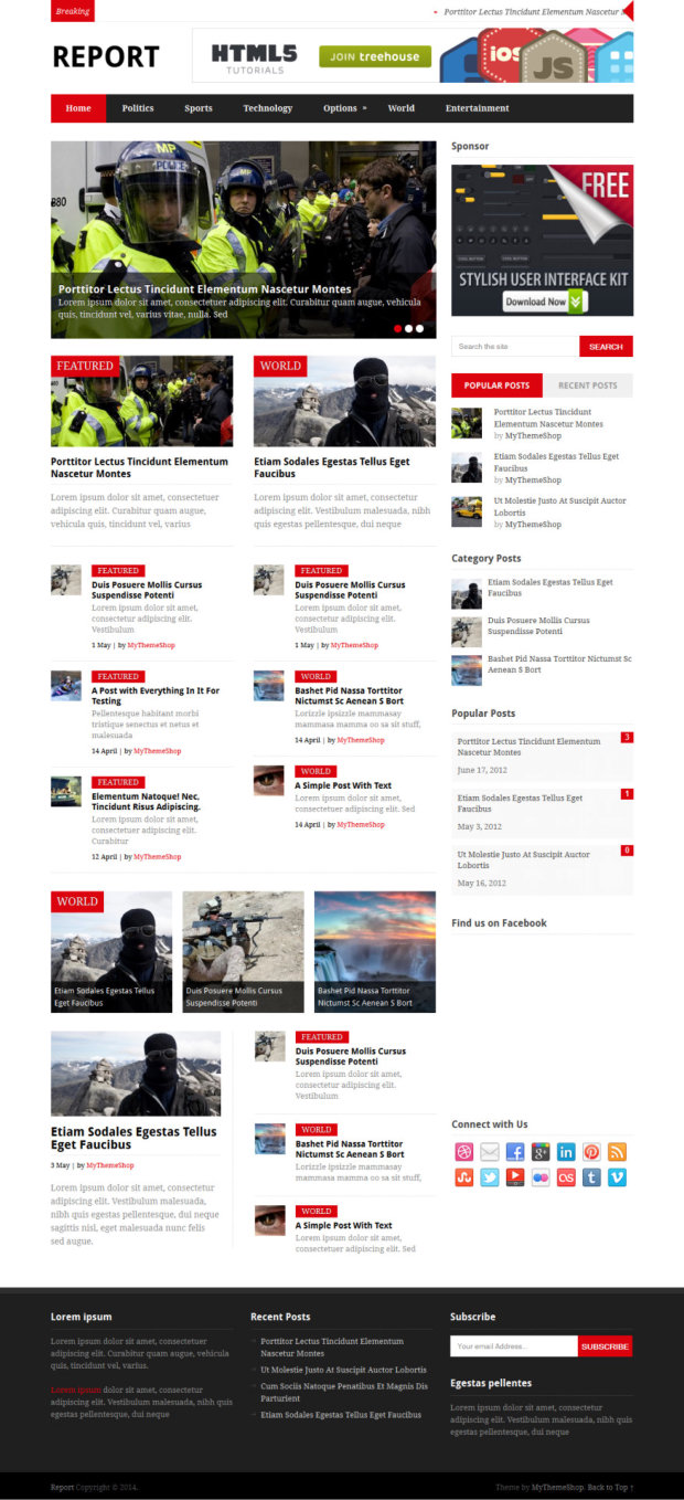 Report WordPress Theme Home Page Report WordPress Theme Home Page