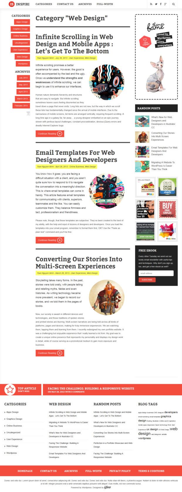 Inspirin WordPress Theme Category Page Template Inspirin WordPress Theme Category Page Template
