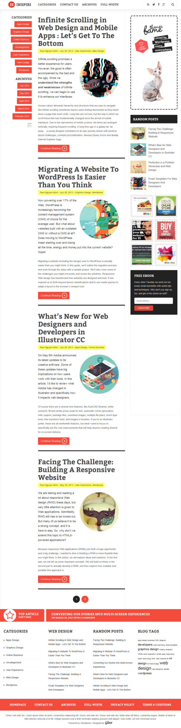 Inspirin WordPress Theme Home Page Inspirin WordPress Theme Home Page