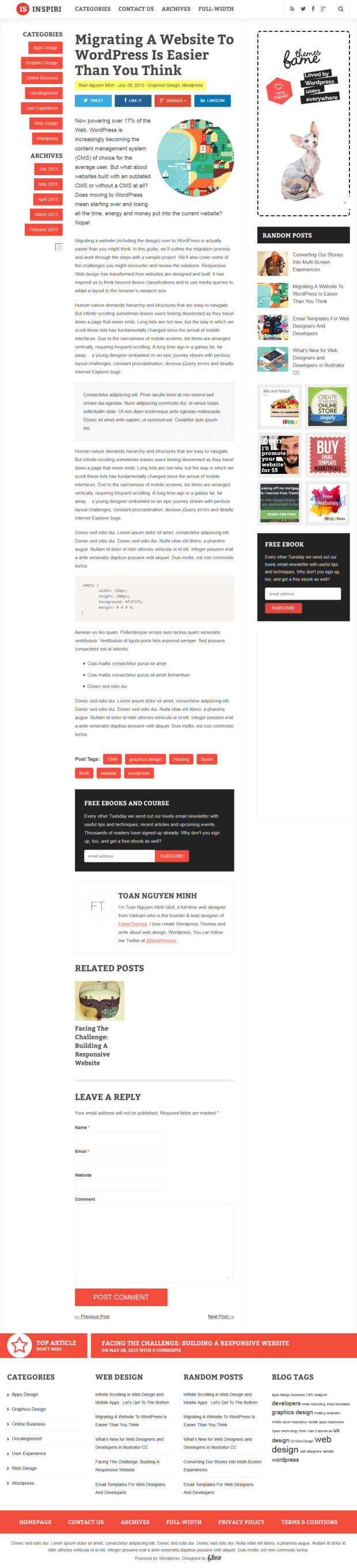 Inspirin WordPress Theme Blog Post Inspirin WordPress Theme Blog Post