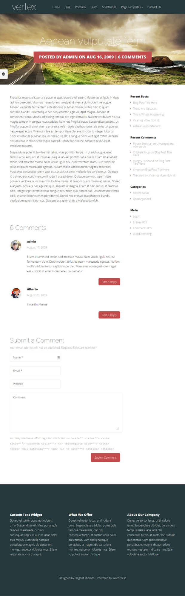 Vertex WordPress Theme Blog Post Vertex WordPress Theme Blog Post