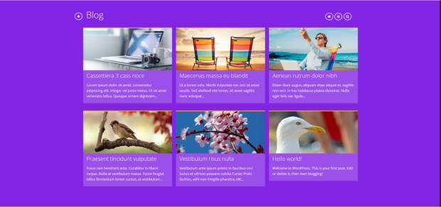 Flat Metro WordPress Theme Blog Page