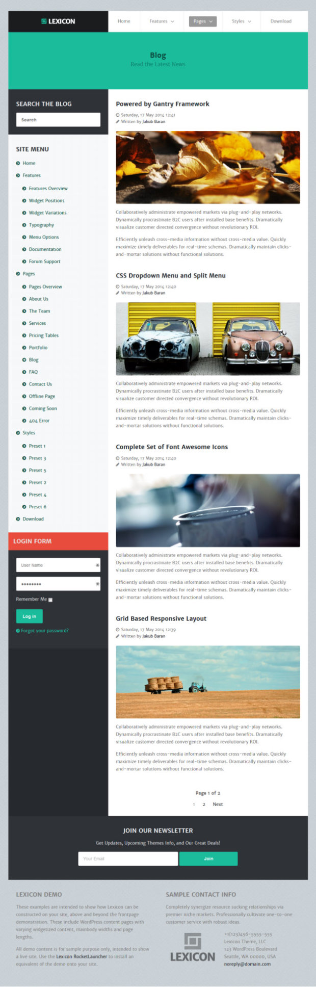 Lexicon WordPress Theme Blog
