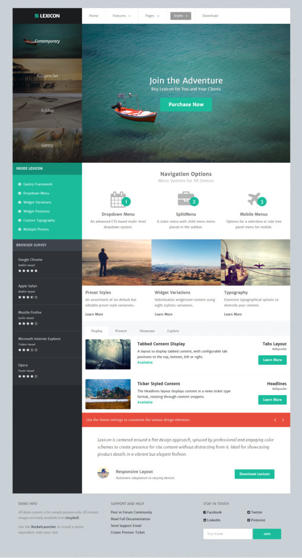Lexicon WordPress Theme Home Page Template