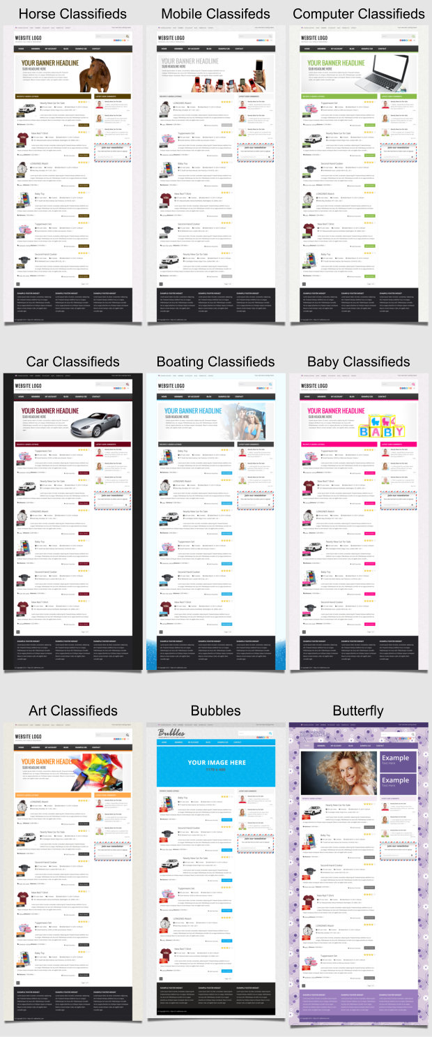 Classifieds WordPress Child Themes Examples