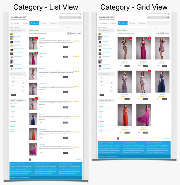 Classifieds WordPress Theme Member Account Template