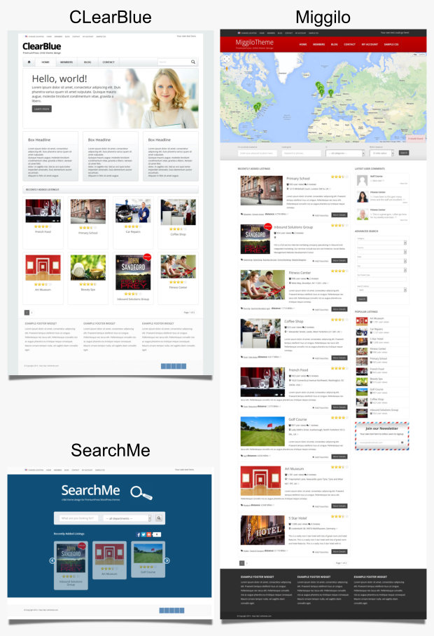 Directory WordPress Child Themes Examples