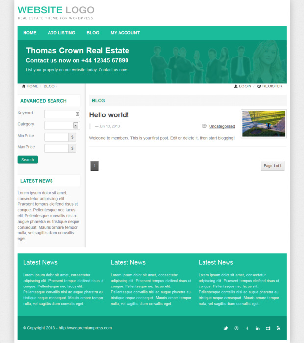 Premium Real Estate WordPress Theme - PremiumPress