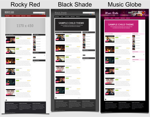 Video Sharing WordPress Theme Child Themes