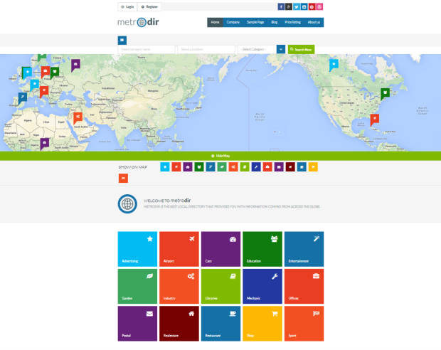 Metrodir WordPress Theme