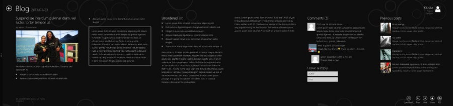 Modern Metro WordPress Theme Blog Post