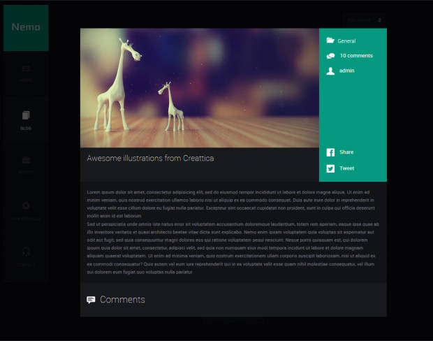 Nemo WordPress Theme Blog Post