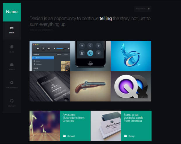 Nemo WordPress Theme Home Page