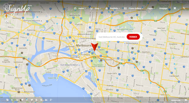 SignUp WordPress Theme Contact Us Page