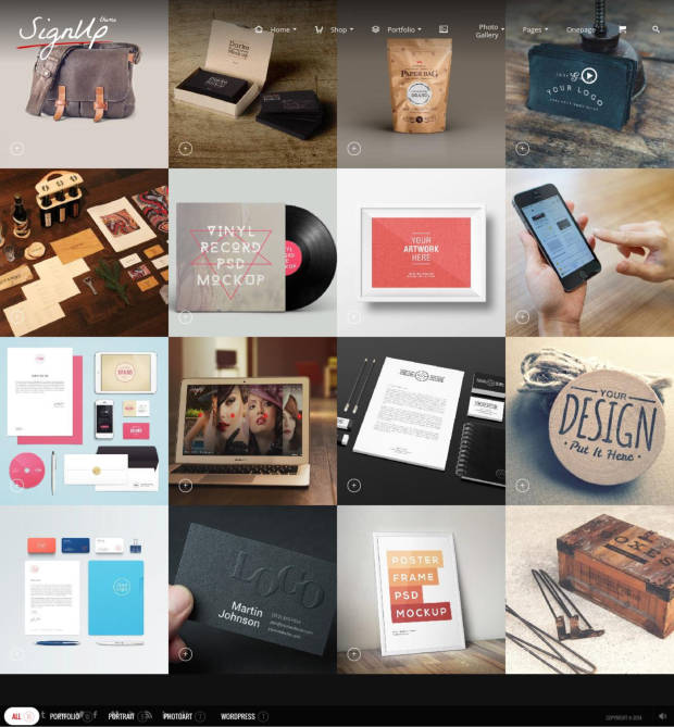SignUp WordPress Theme Portfolio