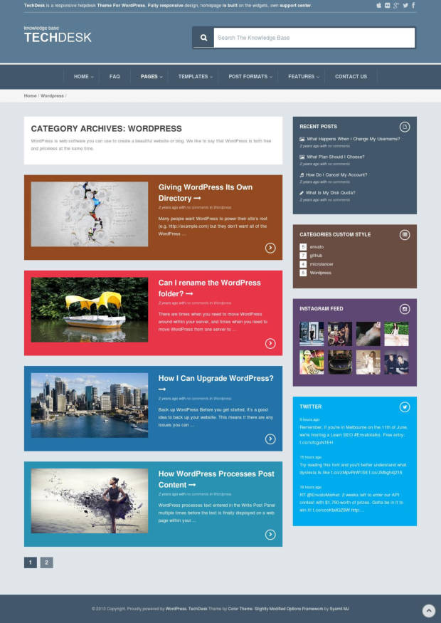 TechDesk WordPress Theme Blog Page