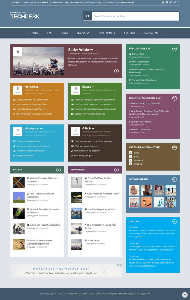 TechDesk WordPress Theme Home Page