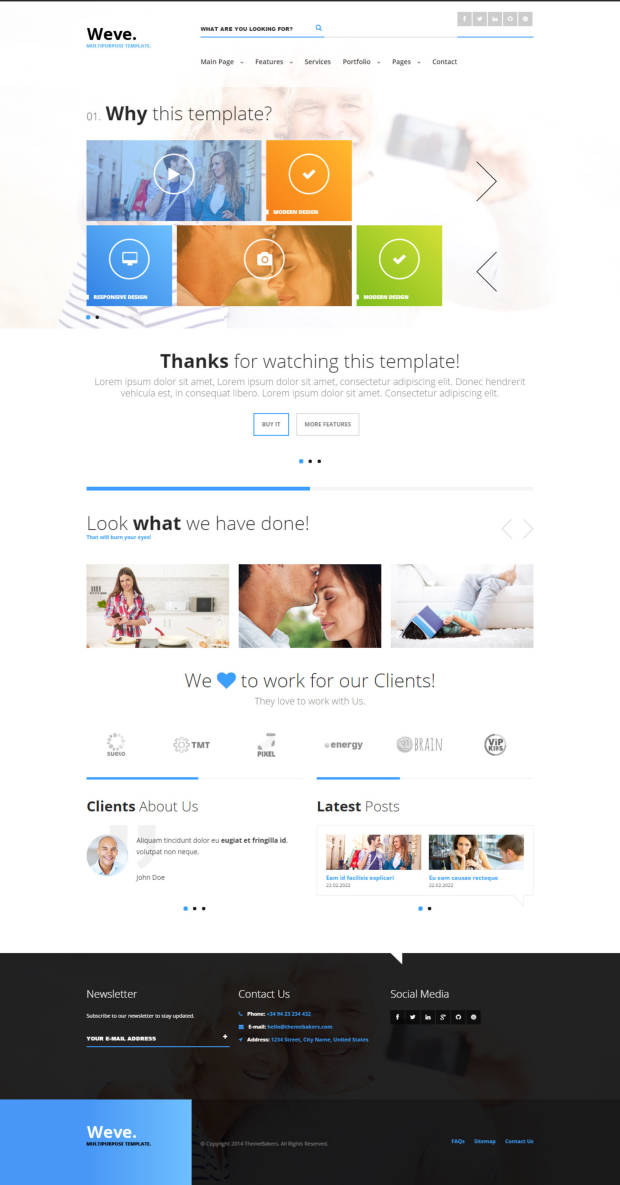 Weve WordPress Theme Home Page