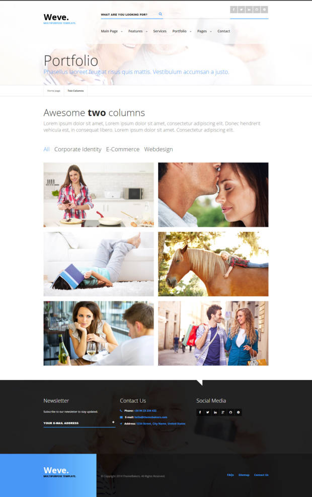 Weve WordPress Theme Portfolio Page